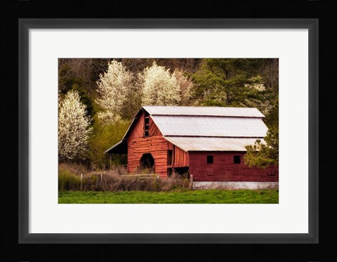 Framed Skylight Red Barn Print