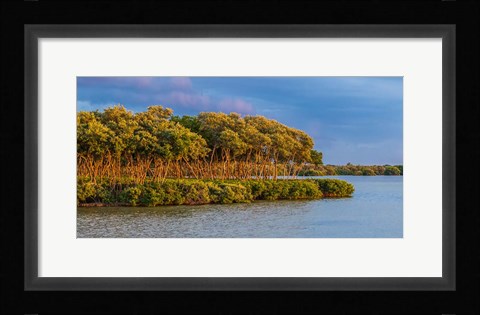 Framed Sundown by the Lake Print