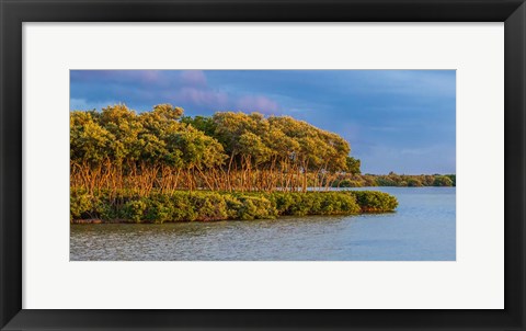 Framed Sundown by the Lake Print