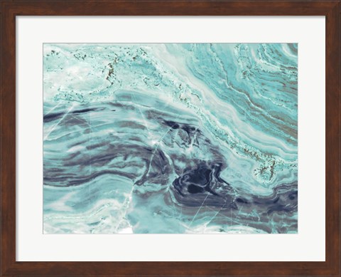 Framed Aqua Mineral Print