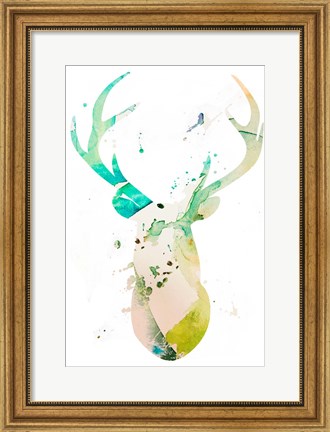 Framed Youthful Deer II Print