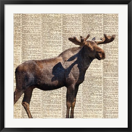 Framed Country Moose II Print