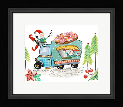 Framed Donut Elves Print