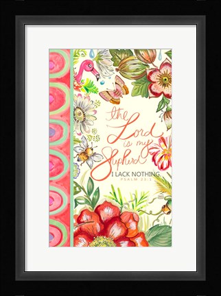 Framed Lord is My Shepherd Print