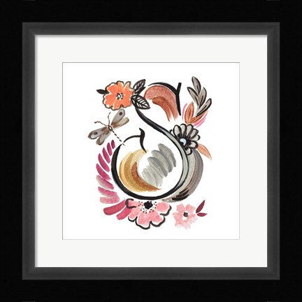Framed Monogram S (III) Print