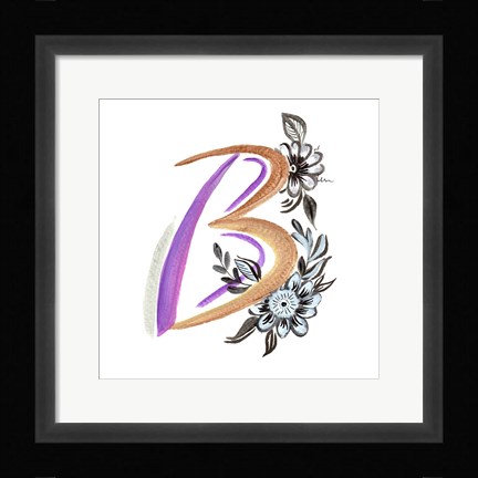Framed Monogram B Print