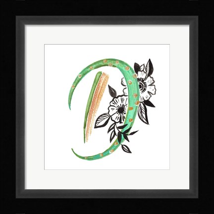 Framed Monogram D Print