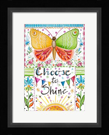 Framed Choose to Shine Print