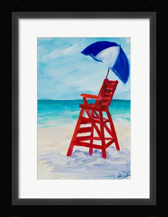 Framed Lifeguard Post I Print