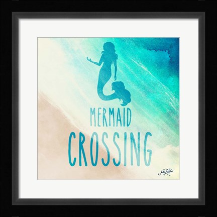 Framed Mermaid Crossing Print