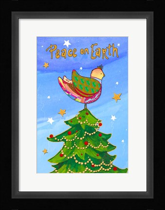 Framed Peace on Earth Birds I Print