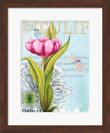 Framed Elegant Tulip I Print