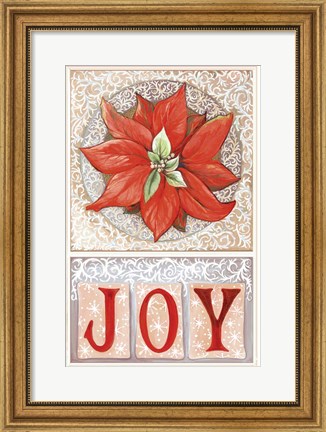 Framed Poinsettia Joy Print