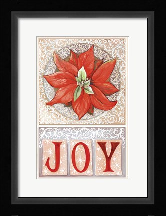 Framed Poinsettia Joy Print