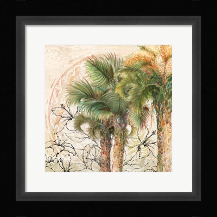 Framed Palms Away II Print