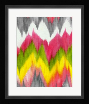 Framed Vibrant Crests I Print