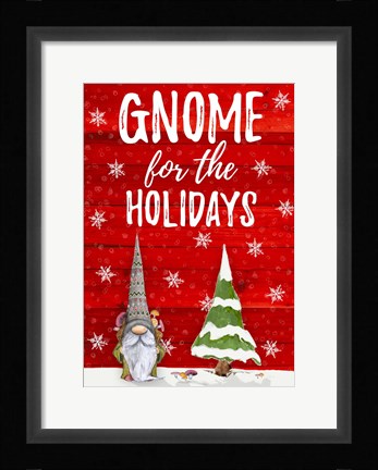 Framed Gnome for the Holidays Print