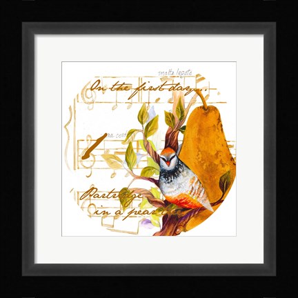 Framed Partridge in a Pear Tree Print