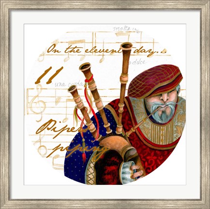 Framed Eleven Pipers Piping Print