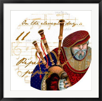 Framed Eleven Pipers Piping Print