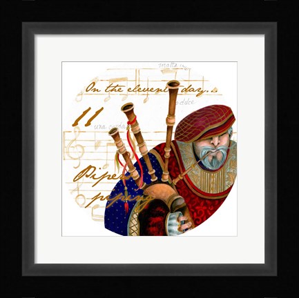 Framed Eleven Pipers Piping Print
