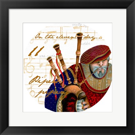 Framed Eleven Pipers Piping Print