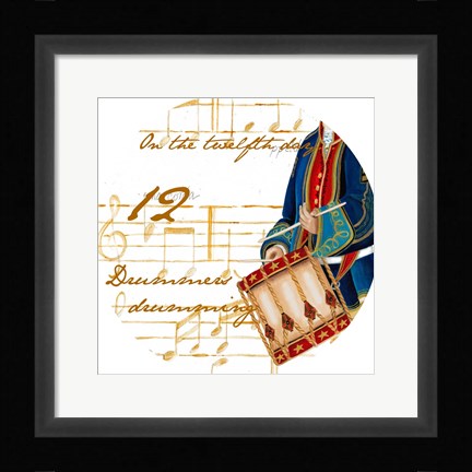 Framed Twelve Drummers Drumming Print