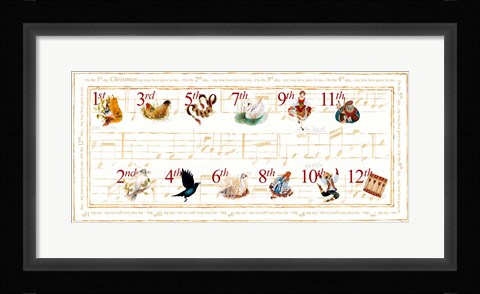 Framed 12 Days of Christmas Print