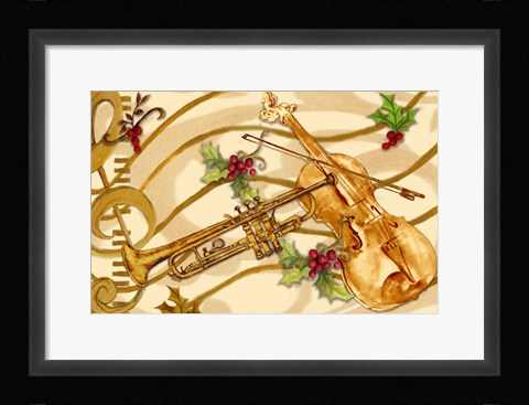 Framed Christmas Music I Print