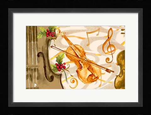 Framed Christmas Music II Print