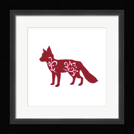 Framed Holiday Fox Print