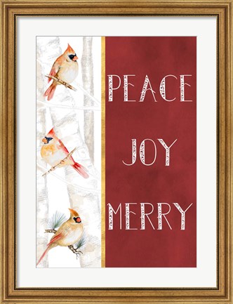 Framed Peace Joy Merry Print