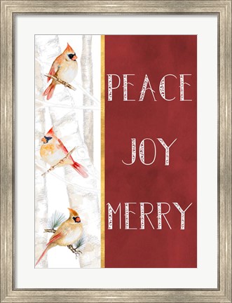 Framed Peace Joy Merry Print