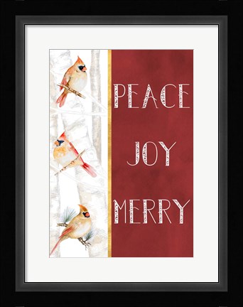 Framed Peace Joy Merry Print