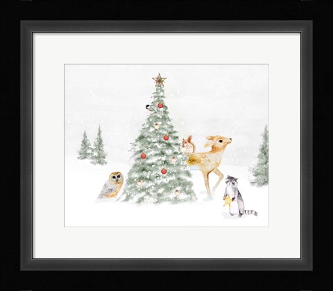 Framed Woodland Christmas II Print