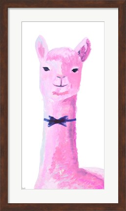 Framed Vibrant Llama Print