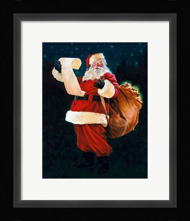 Framed Jolly Old Saint Nick Print