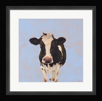 Framed Onward Cow Print