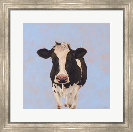 Framed Onward Cow Print