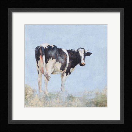 Framed Posing Cow Print