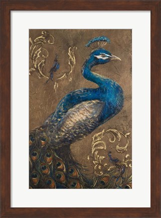 Framed Pershing Peacock I Print