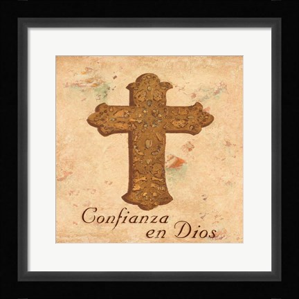 Framed Fe en Dios II Print