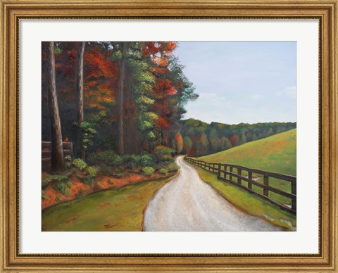 Framed Country Road I Print