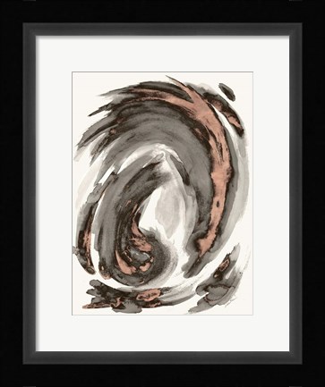 Framed Muted Swirl I Print