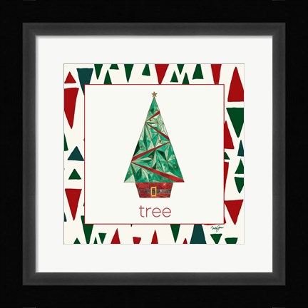 Framed Geometric Christmas II Print