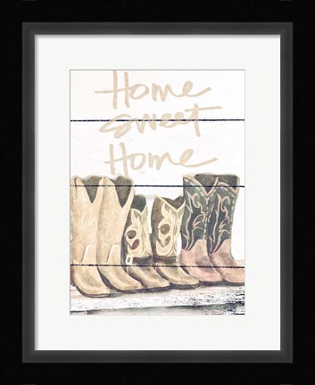 Framed Home Sweet Home Boots in Shape Print