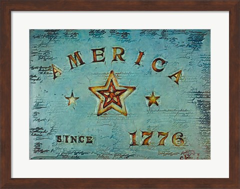 Framed America 1776 Print