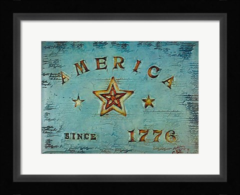 Framed America 1776 Print