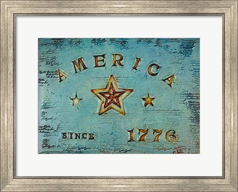 Framed America 1776 Print