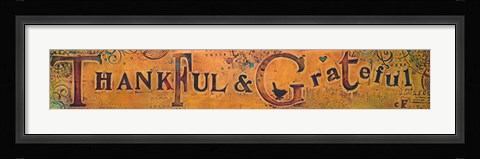 Framed Thankful and Grateful Print